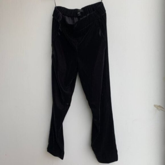 J. Crew Black Velvet Festive Chic Relaxed Cropped Pants / Trousers Women's 00 - Picture 6 of 8
